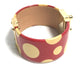 LOUIS VUITTON and Yayoi Kusama Collaboration Dot Bangle Bracelet in Enamel, Red, for Women