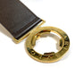 BVLGARI Men's and Women's Bvlgari Bvlgari Fashion Accessory Trouser Belt, Unisex Leather, Dark Brown