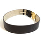 BVLGARI Men's and Women's Bvlgari Bvlgari Fashion Accessory Trouser Belt, Unisex Leather, Dark Brown