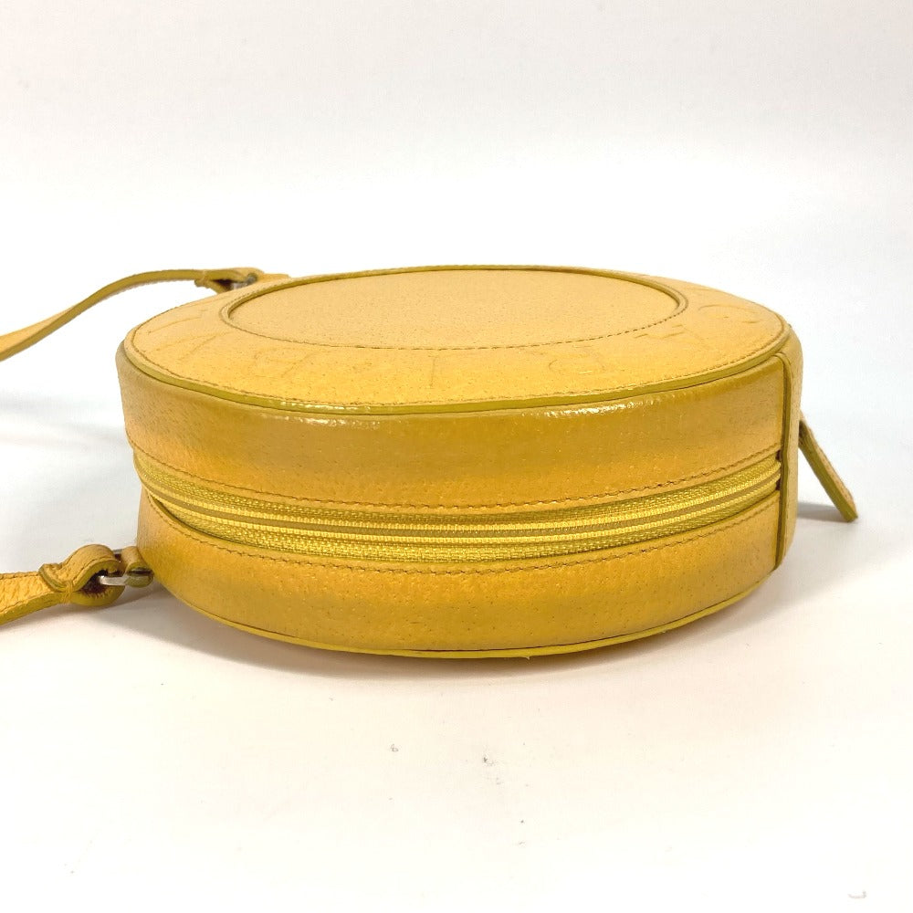 BVLGARI B-ZERO1 Round Pochette Shoulder Bag in Yellow Leather for Women