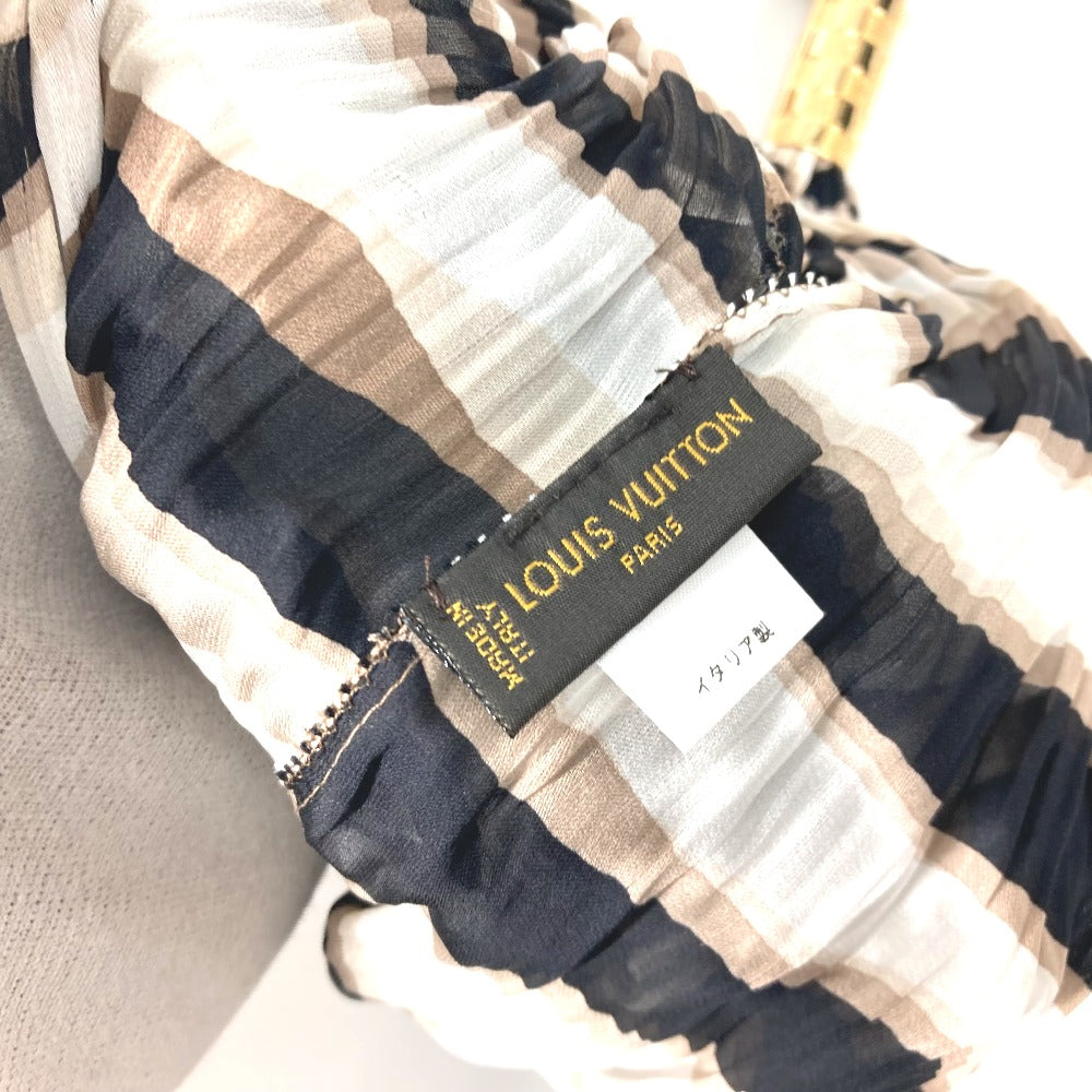 LOUIS VUITTON タッセル ショール フリンジ ラインストーン ストール シルク レディース ブラウン