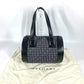 BVLGARI B-ZERO1 Logomania Drum Cylindrical Shoulder Bag/Handbag in Black Denim for Women