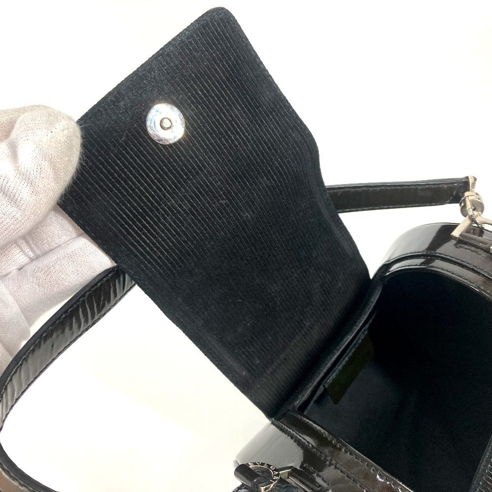 BVLGARI ビーゼロワン B-ZERO1 ロゴマニア ドラム 筒型 カバン 肩掛け ショルダーバッグ ハンドバッグ スエード レディース ブラック