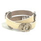 BVLGARI BVLGARI Logo Double Coiled Bracelet, Leather, Women's, Beige