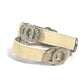 BVLGARI BVLGARI Logo Double Coiled Bracelet, Leather, Women's, Beige