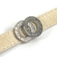 BVLGARI BVLGARI Logo Double Coiled Bracelet, Leather, Women's, Beige