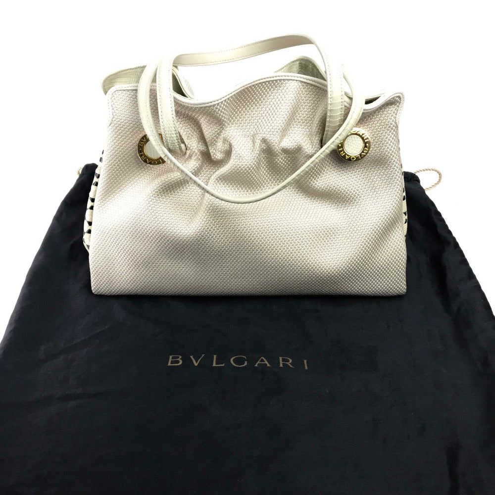 BVLGARI ビーゼロワン ハンドバッグ カバン 肩掛け ショルダーバッグ ハンドバッグ キャンバス レディース ベージュ