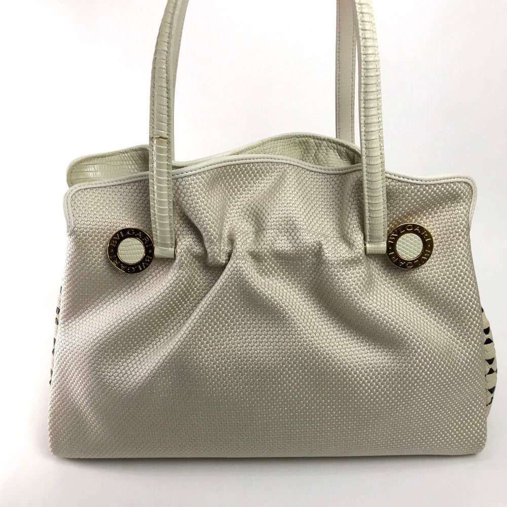 BVLGARI ビーゼロワン ハンドバッグ カバン 肩掛け ショルダーバッグ ハンドバッグ キャンバス レディース ベージュ