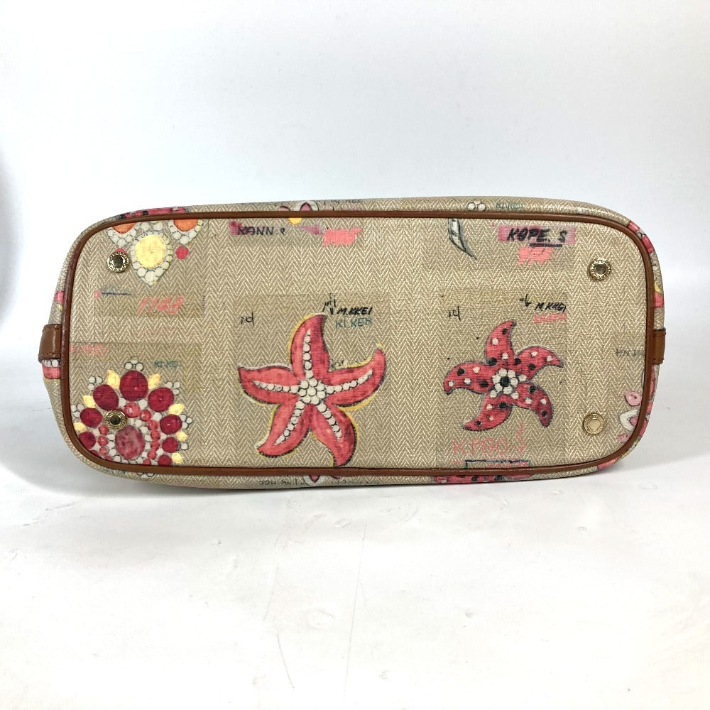 BVLGARI Shoulder Bag with Jewelry Pattern and Pouch, Leather/PVC Tote Bag, Multicolor, Women's