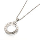 BVLGARI K18WG Diamond 1P Bvlgari Bvlgari Accessory Circle Logo Necklace K18WG Ladies Silver