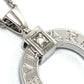 BVLGARI K18WG Diamond 1P Bvlgari Bvlgari Accessory Circle Logo Necklace K18WG Ladies Silver
