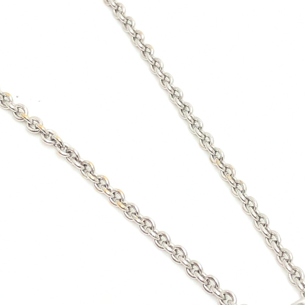 BVLGARI K18WG Diamond 1P Bvlgari Bvlgari Accessory Circle Logo Necklace K18WG Ladies Silver