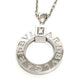 BVLGARI K18WG Diamond 1P Bvlgari Bvlgari Accessory Circle Logo Necklace K18WG Ladies Silver
