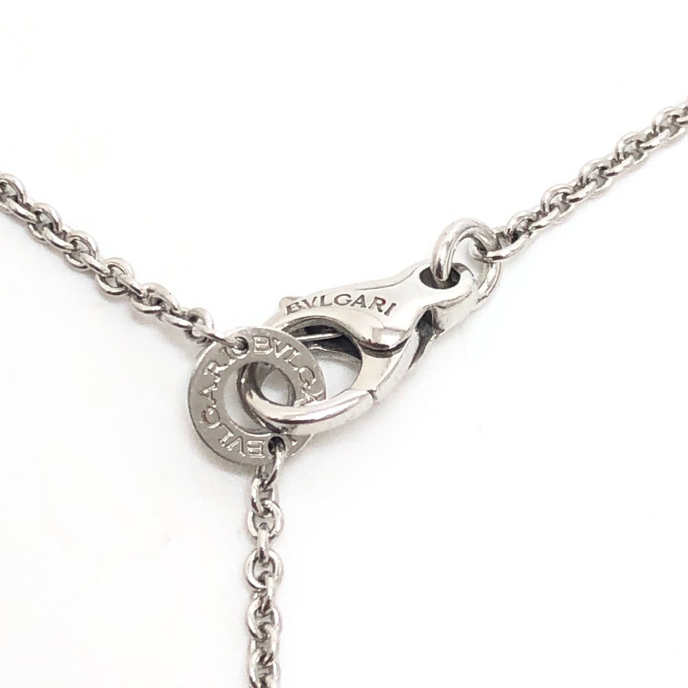 BVLGARI K18WG Diamond 1P Bvlgari Bvlgari Accessory Circle Logo Necklace K18WG Ladies Silver