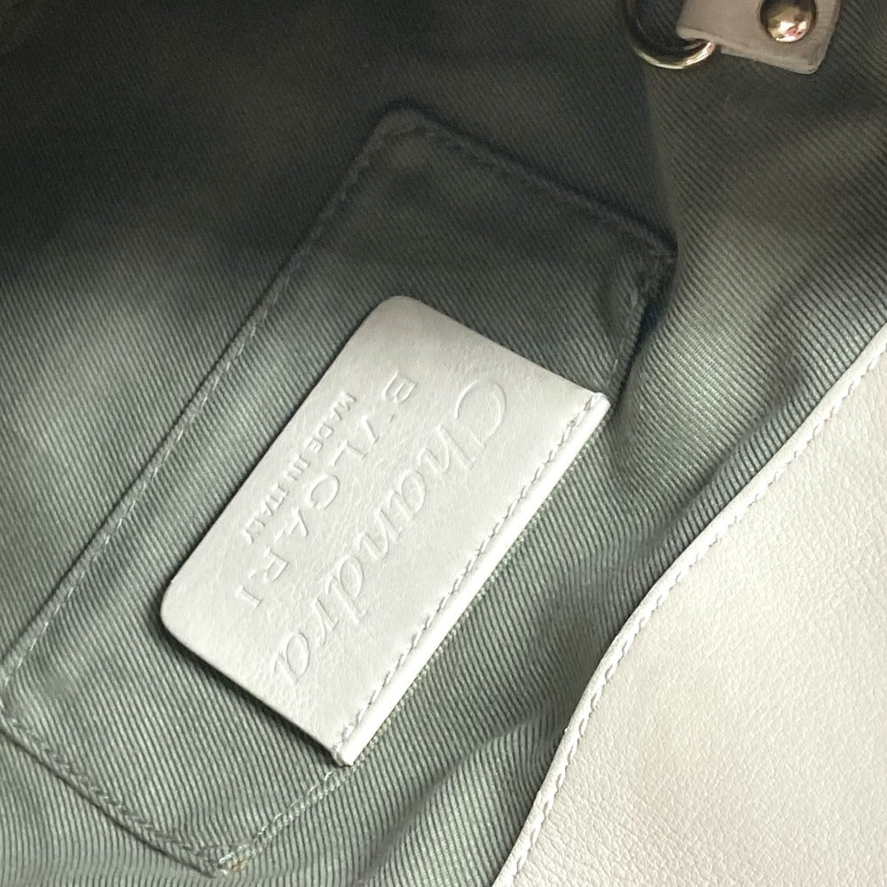 BVLGARI チャンドラ ロゴ カバン ハンドバッグ レザー レディース ベージュ