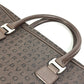 BVLGARI Logomania Handbag Briefcase/Business Bag Canvas Men's Brown