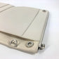 BVLGARI fragment logo double zipper pouch/clutch bag in white leather for men