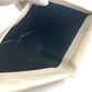 BVLGARI fragment logo double zipper pouch/clutch bag in white leather for men
