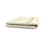 BVLGARI fragment logo double zipper pouch/clutch bag in white leather for men