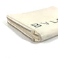 BVLGARI fragment logo double zipper pouch/clutch bag in white leather for men