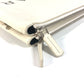 BVLGARI fragment logo double zipper pouch/clutch bag in white leather for men