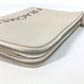 BVLGARI fragment logo double zipper pouch/clutch bag in white leather for men