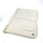 BVLGARI fragment logo double zipper pouch/clutch bag in white leather for men