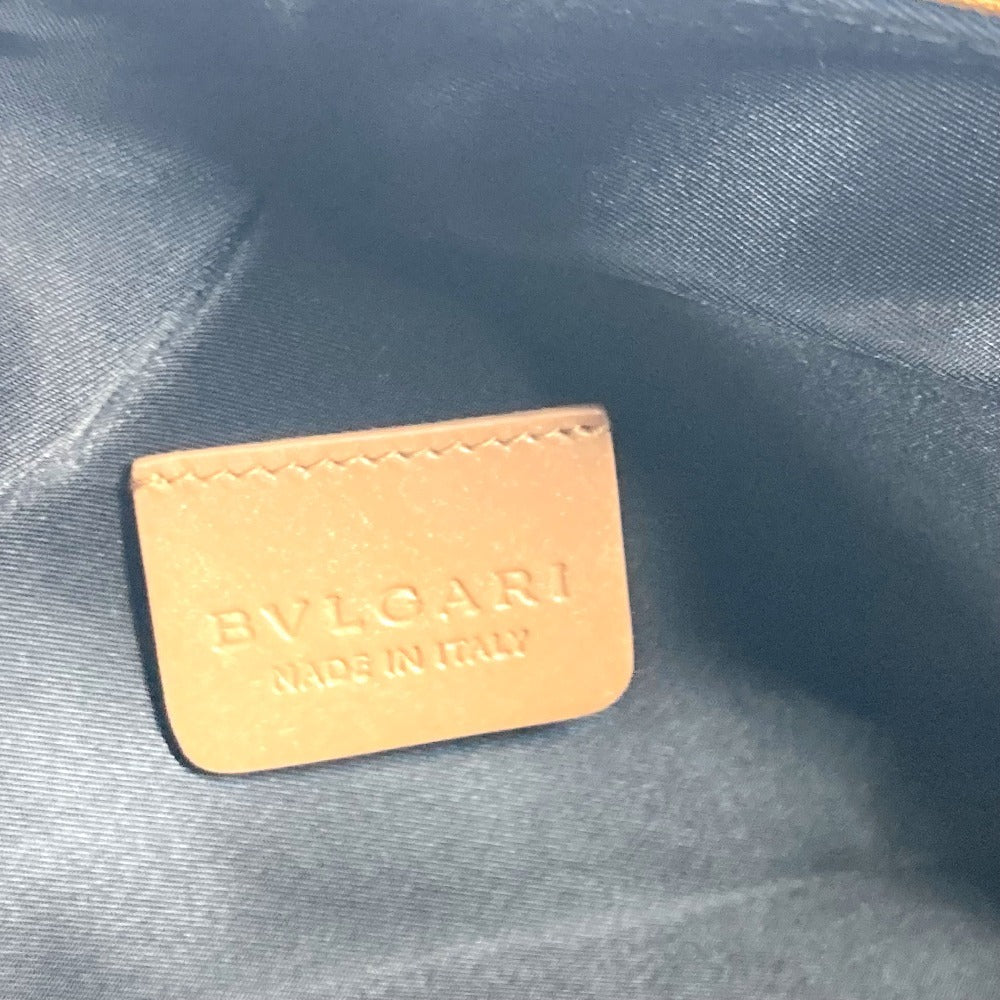 BVLGARI S.Bulgari ロゴ ポーチ セカンドバッグ レザー/PVC ユニセックス ベージュ