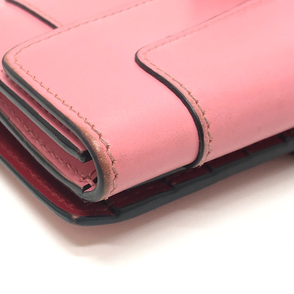 BVLGARI Serpenti Bi-fold wallet, leather accessories Folded wallet Leather pink Used