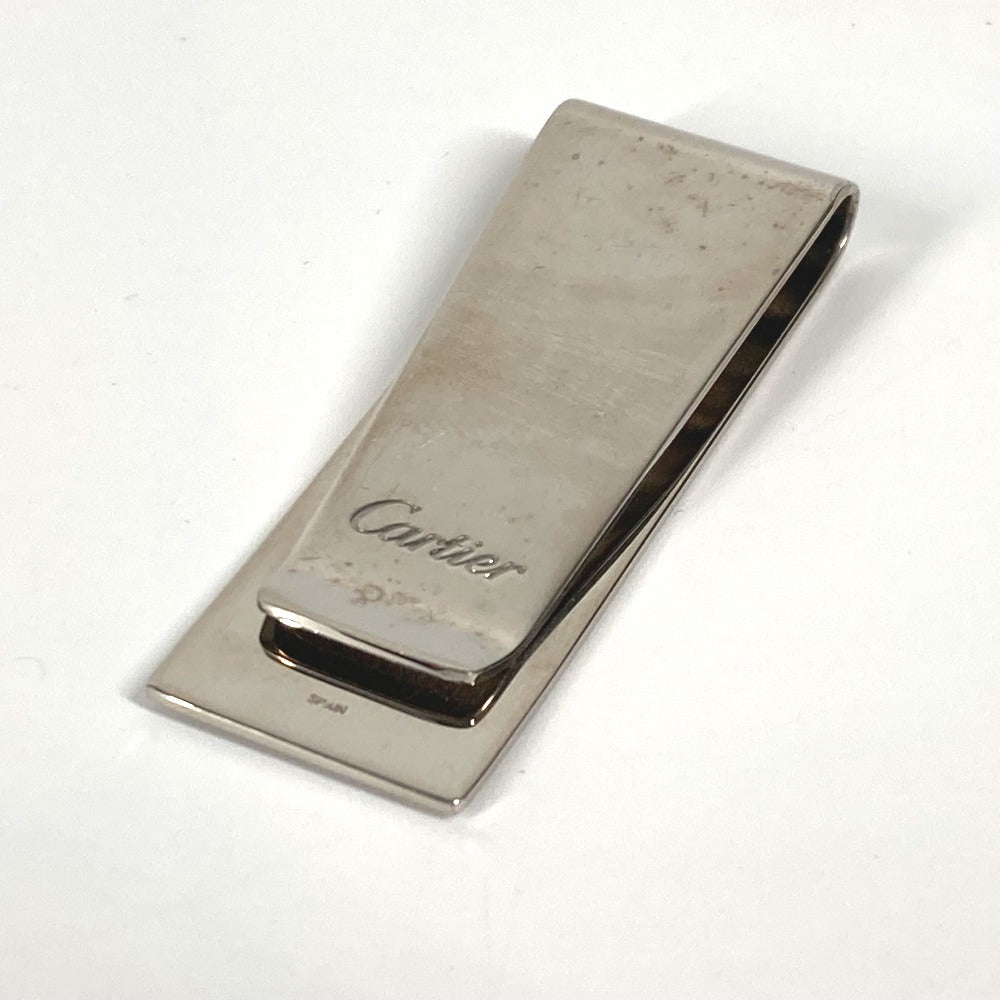 CARTIER ロゴ 財布 マネークリップ SS ユニセックス シルバー