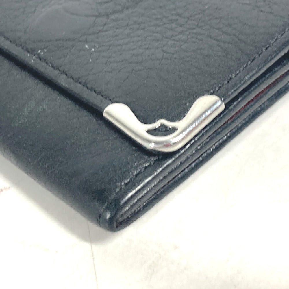 CARTIER マストライン ロゴ 財布 小銭入れ コインケース レザー ユニセックス ブラック