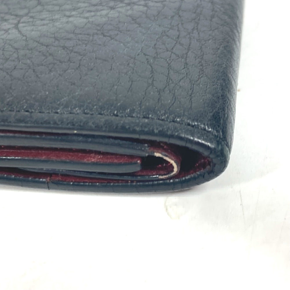 CARTIER マストライン ロゴ 財布 小銭入れ コインケース レザー ユニセックス ブラック