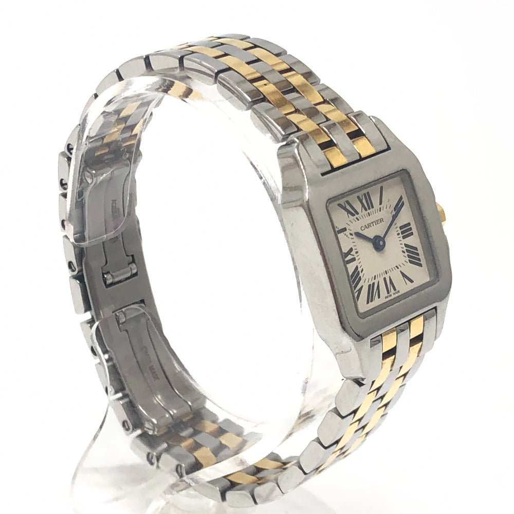 CARTIER W25066Z6 Santos de Moiselle SM Quartz watch combination Wristwatch SS/18K Silver/Gold Used