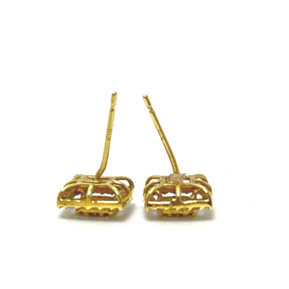 jewelry K18 スクエア ダイヤ メレダイヤ ジュエリー アクセサリー ピアス K18 レディース ゴールド