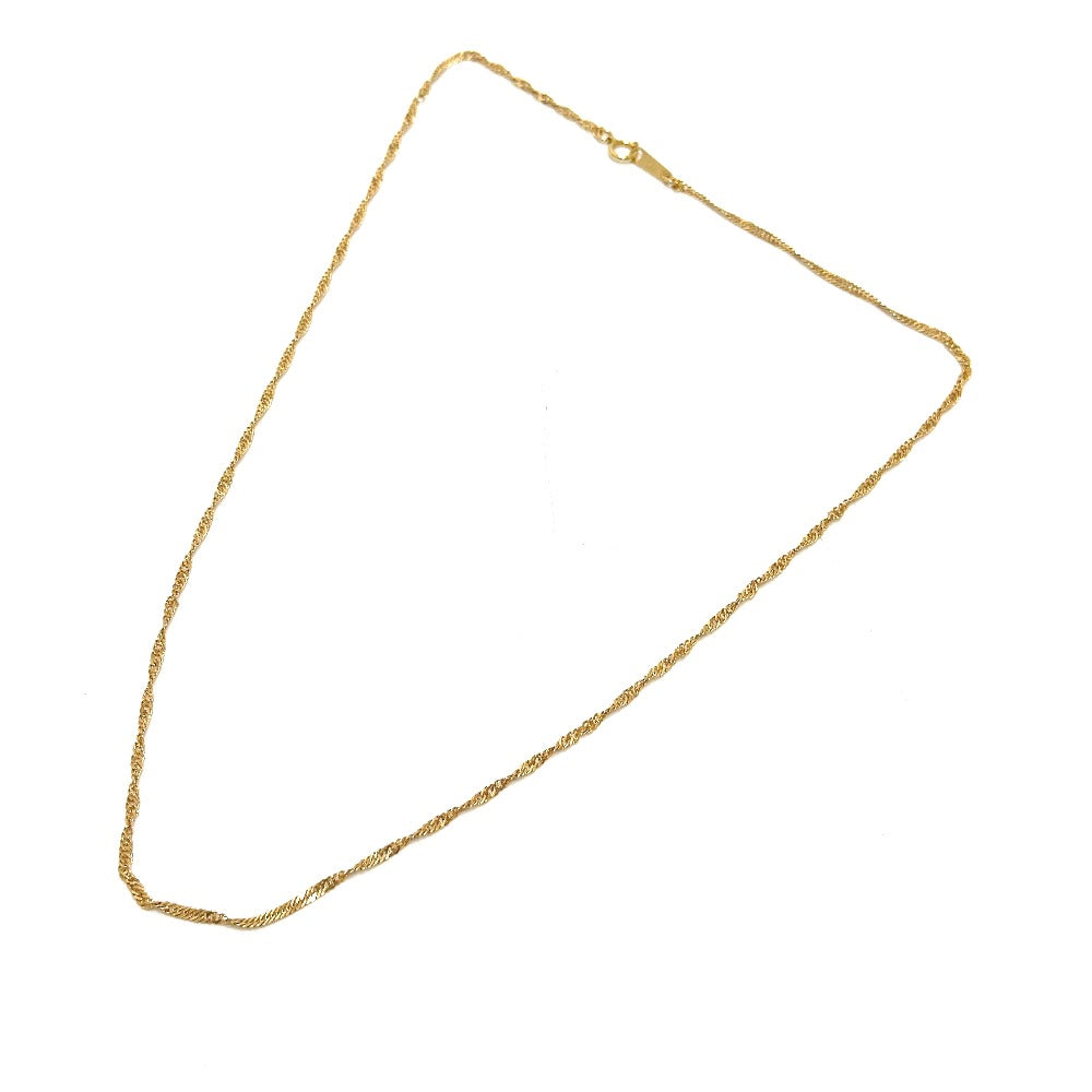 jewelry K18 金 18K K18YG スクリュー チェーンネックレス アクセサリー ジュエリー ネックレス K18 レディース ゴールド