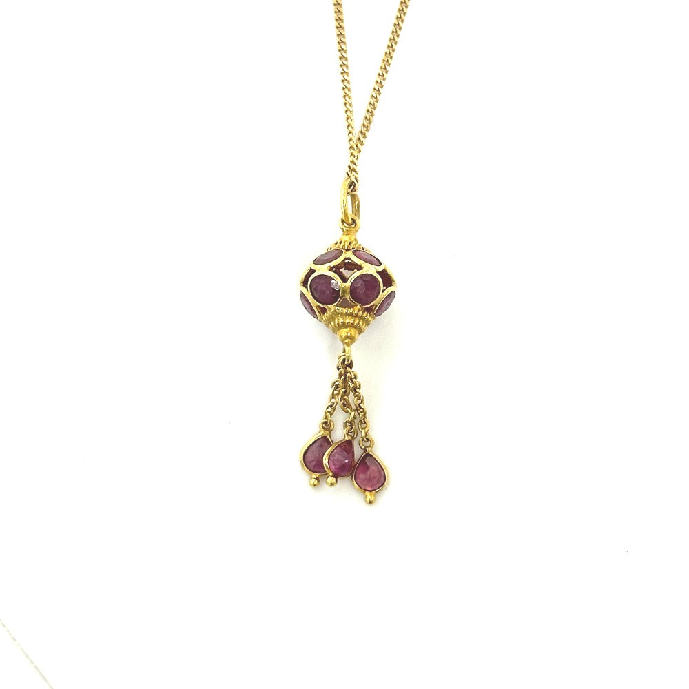 jewelry K18 金 18K K18YG アメジスト ボール デザイン チェーンネックレス アクセサリー ジュエリー ネックレス K18 レディース ゴールド