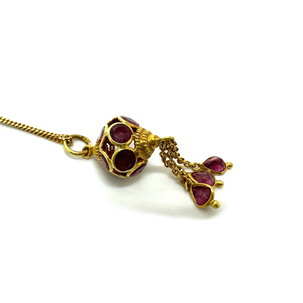 jewelry K18 金 18K K18YG アメジスト ボール デザイン チェーンネックレス アクセサリー ジュエリー ネックレス K18 レディース ゴールド
