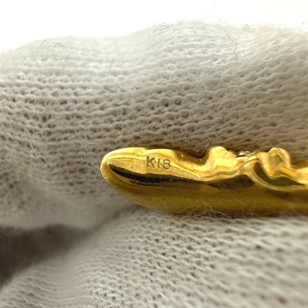 jewelry K18 金 18K K18YG フェザーモチーフ トルコ石 12mm D0.013ct アクセサリー ジュエリー ネックレス ペンダント ペンダントトップ K18 レディース ゴールド