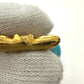 jewelry K18 金 18K K18YG フェザーモチーフ トルコ石 12mm D0.013ct アクセサリー ジュエリー ネックレス ペンダント ペンダントトップ K18 レディース ゴールド