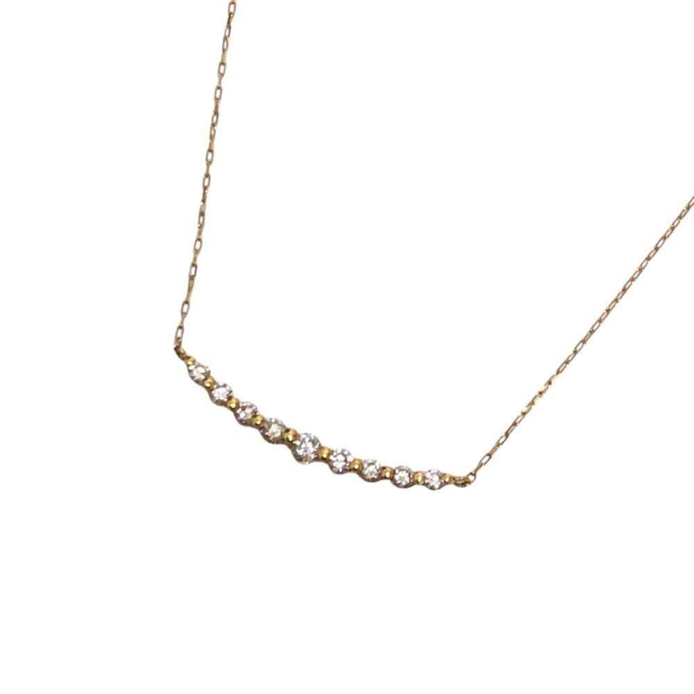 jewelry K18YG 9PDiamond Yellow Gold Jewelry Accessories Necklace K18 Gold Used