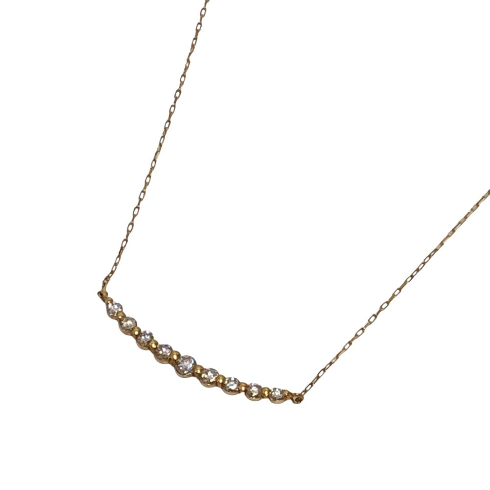 jewelry K18YG 9PDiamond Yellow Gold Jewelry Accessories Necklace K18 Gold Used