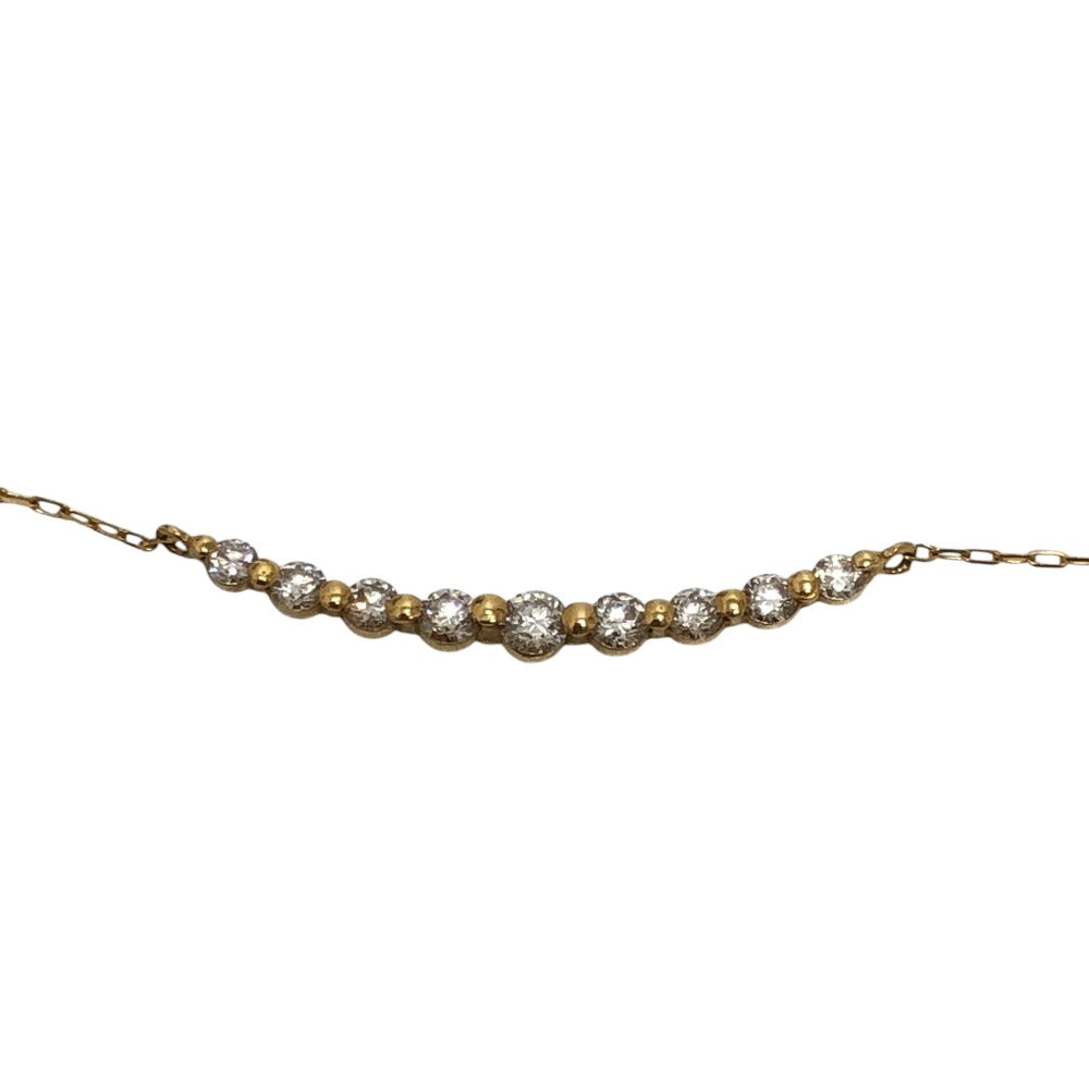 jewelry K18YG 9PDiamond Yellow Gold Jewelry Accessories Necklace K18 Gold Used