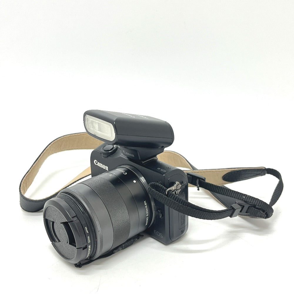 Canon EOS M Speedlite 90EX EF-M18-55 Digital SLR camera metal/plastic Black Used