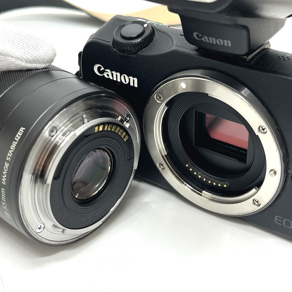 Canon EOS M Speedlite 90EX EF-M18-55 Digital SLR camera metal/plastic Black Used