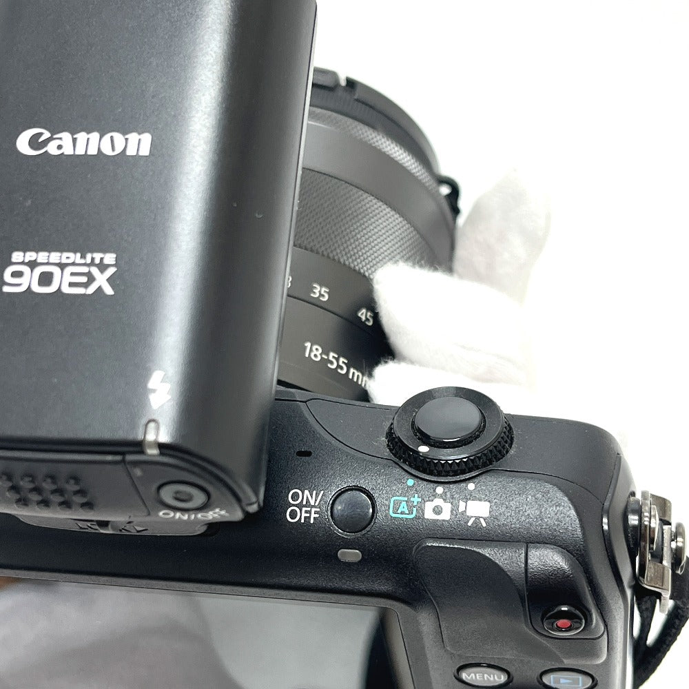 Canon EOS M Speedlite 90EX EF-M18-55 Digital SLR camera metal/plastic Black Used