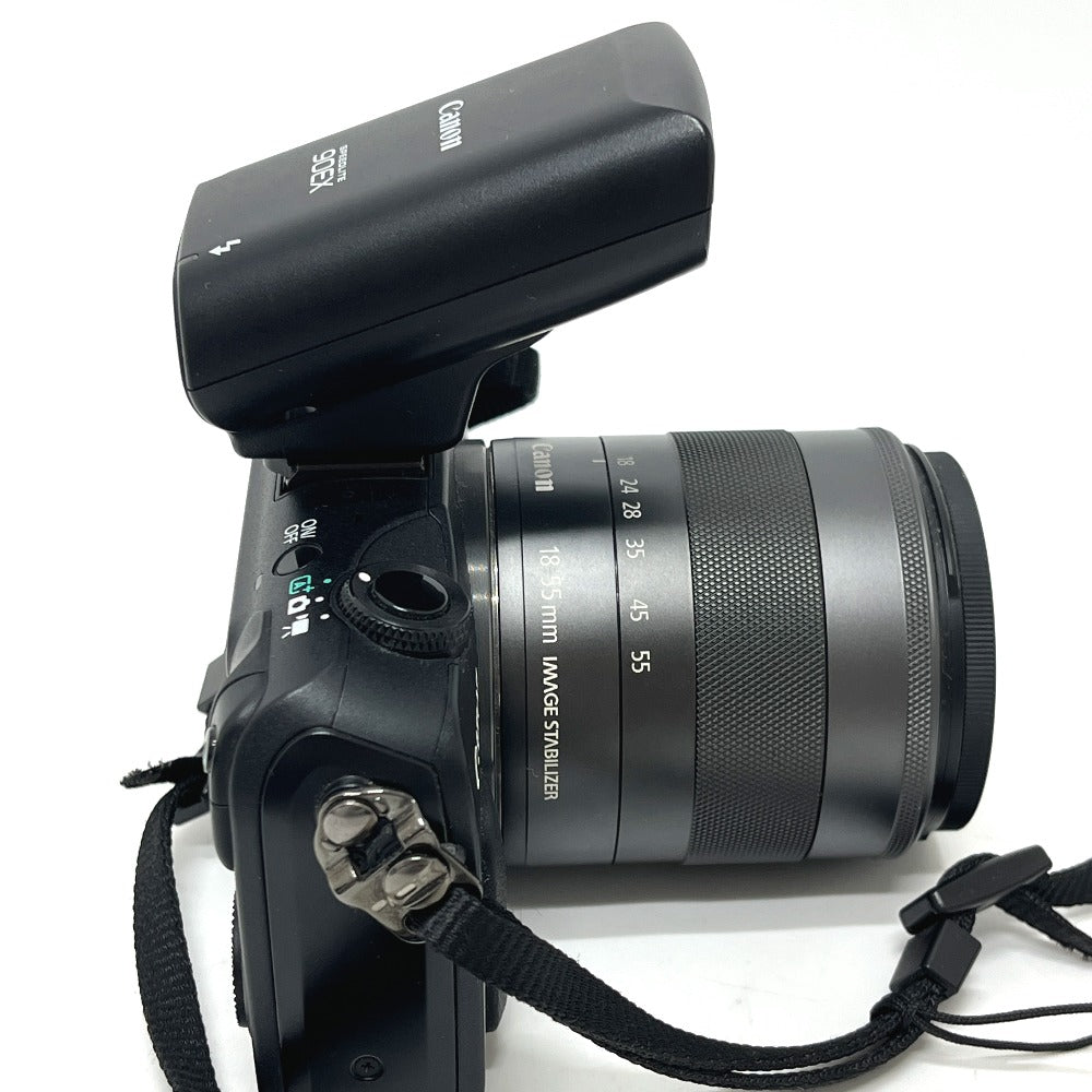 Canon EOS M Speedlite 90EX EF-M18-55 Digital SLR camera metal/plastic Black Used
