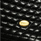 BALLY vintage logo Twist Chain Shoulder Tote Bag Shoulder Bag Leather Black/Gold Used