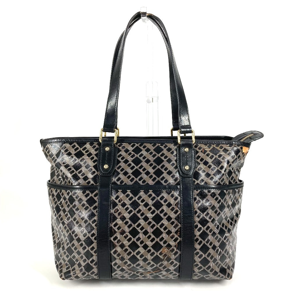 BALLY logo print tote bag, shoulder bag, PVC, unisex, black