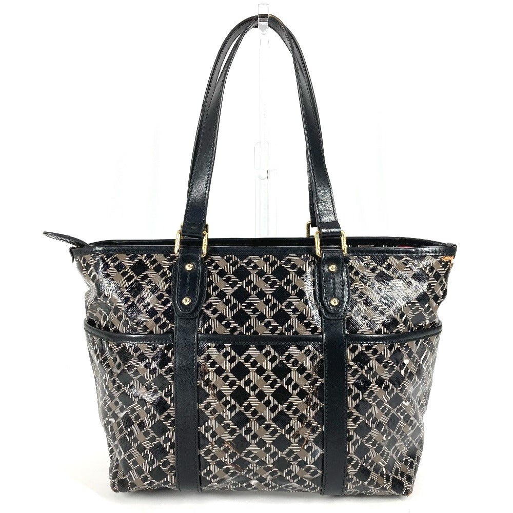 BALLY logo print tote bag, shoulder bag, PVC, unisex, black