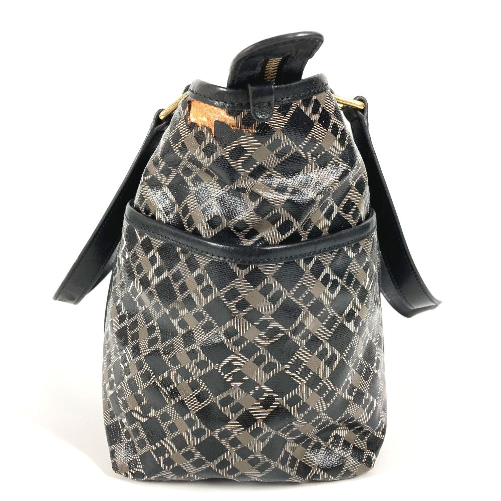 BALLY logo print tote bag, shoulder bag, PVC, unisex, black